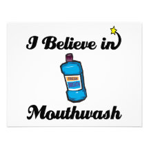 i believe in mouthwash personalized invitations