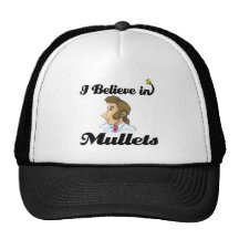i believe in mullets trucker hat