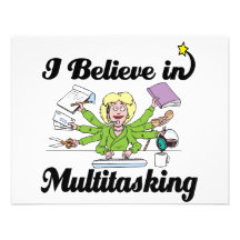 i believe in multitasking invitations