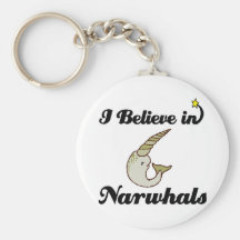i believe in narwhals keychains