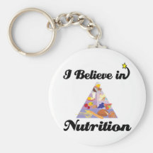 i believe in nutrition key chain