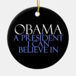 I Believe In Obama Christmas Ornament