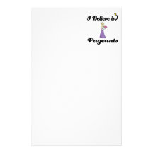 i believe in pageants stationery design