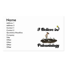 i believe in paleontology business card