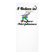 i believe in paper airplanes custom rack card