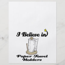 i believe in paper towel  holders flyer design