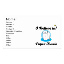 i believe in paper towels business cards