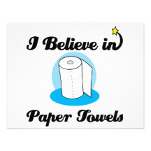 i believe in paper towels custom invitation