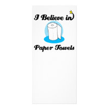 i believe in paper towels rack card design