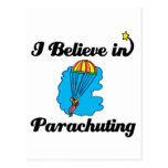 i believe in parachuting postcards