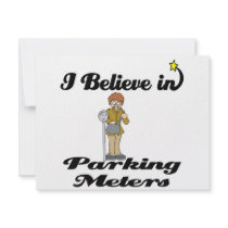 i believe in parking metres custom invitations