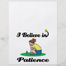 i believe in patience full colour flyer