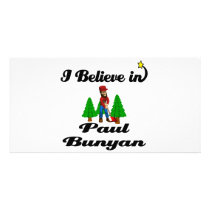 i believe in paul bunyan personalized photo card