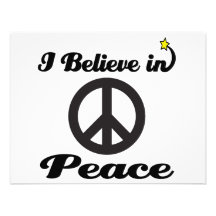 i believe in peace invitations