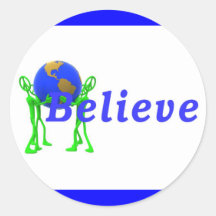 I BELIEVE in PEACE Round Sticker