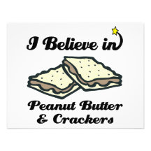 i believe in peanut butter and crackers custom invitation