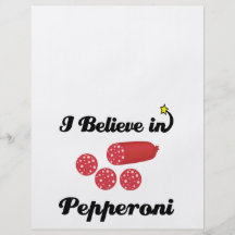 i believe in pepperoni custom flyer