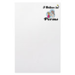 i believe in perms stationery