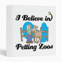 i believe in petting zoos 3 ring binder
