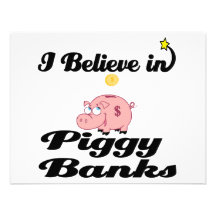 i believe in piggy banks personalized invitations