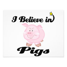 i believe in pigs personalized announcements