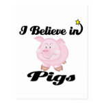 i believe in pigs postcards