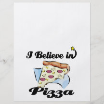 i believe in pizza full colour flyer