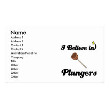 i believe in plungers business card templates