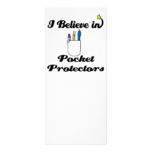 i believe in pocket protectors rack cards