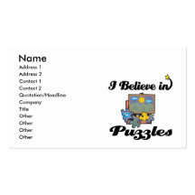 i believe in puzzles business card templates