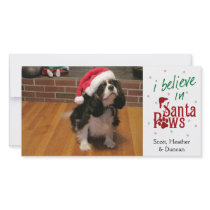 I Believe in Santa Paws Custom Photo Card