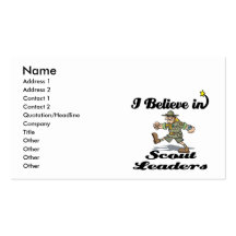 i believe in scout leaders business card template