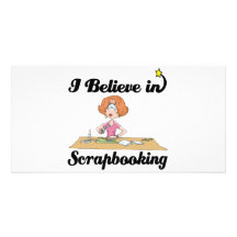 i believe in scrapbooking photo greeting card
