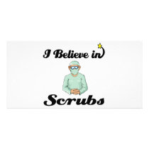 i believe in scrubs customized photo card
