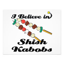 i believe in shish kabobs personalized announcement