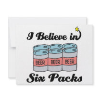 i believe in six packs personalized invite