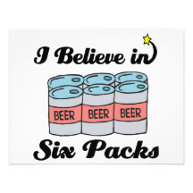 i believe in six packs personalized invite