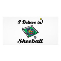 i believe in skeeball customized photo card