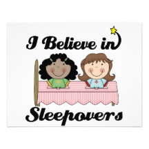 i believe in sleepovers custom invitation