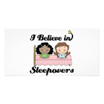 i believe in sleepovers picture card