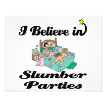 i believe in slumber parties invitation