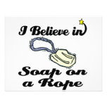 i believe in soap on a rope personalized announcement