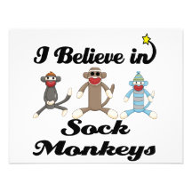 i believe in sock monkeys custom announcements