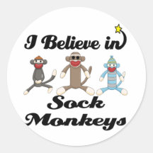 i believe in sock monkeys stickers