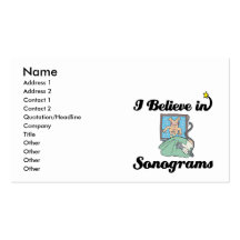 i believe in sonograms business cards