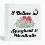 i believe in spaghetti and meatballs vinyl binders