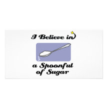 i believe in spoonful of sugar personalized photo card