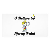 i believe in spray paint custom photo card