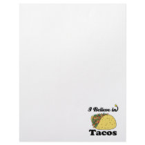 i believe in tacos personalized letterhead