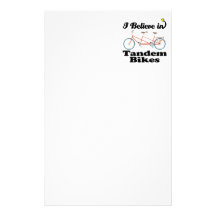 i believe in tandem bikes stationery design